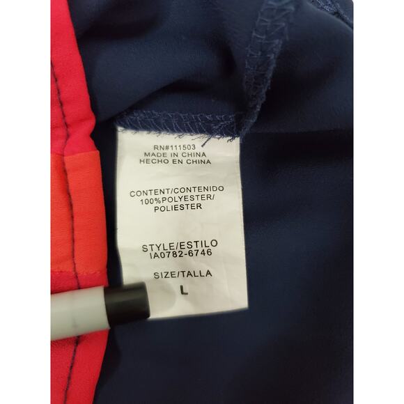 Meraki Large Color block Blue Pink Orange Meraki Brand 3/4 Sleeve V Neck blouse - Picture 7 of 8